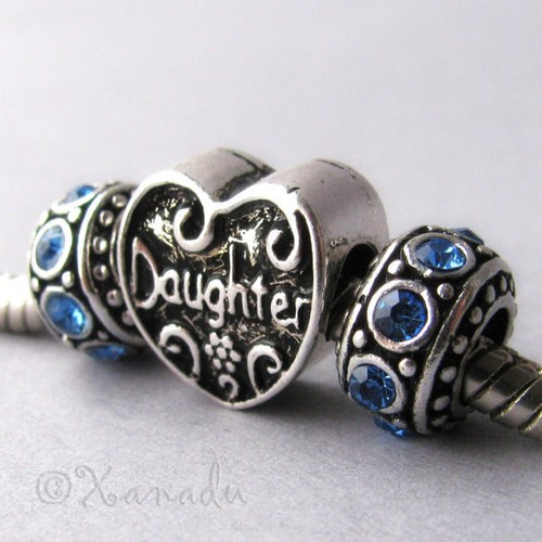 Charm figlia forma cuore - figlia, a