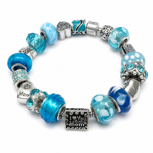 Bracciale charm mamma turchese - charm,