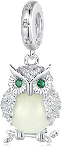 Charm gufo luminoso per - charm,